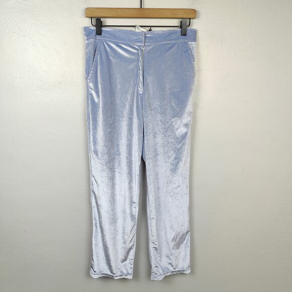 Tach Clothing Azucena Velvet Pant‎ Women Small Lavender Straight Leg NWT Pastel - Picture 1 of 10